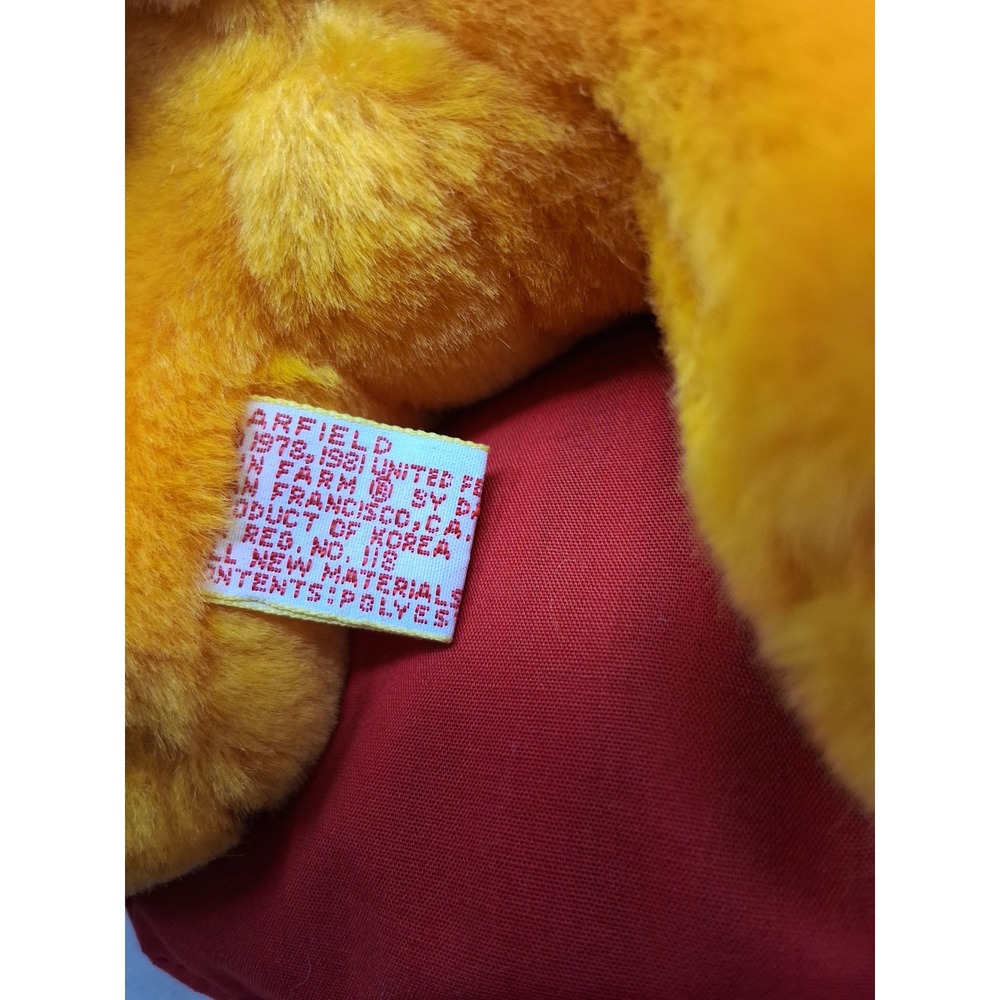 Vintage Garfield Christmas Plush Santa Hat Striped Pillow Dakin 1978 1981 Tag. P - Picture 11 of 11